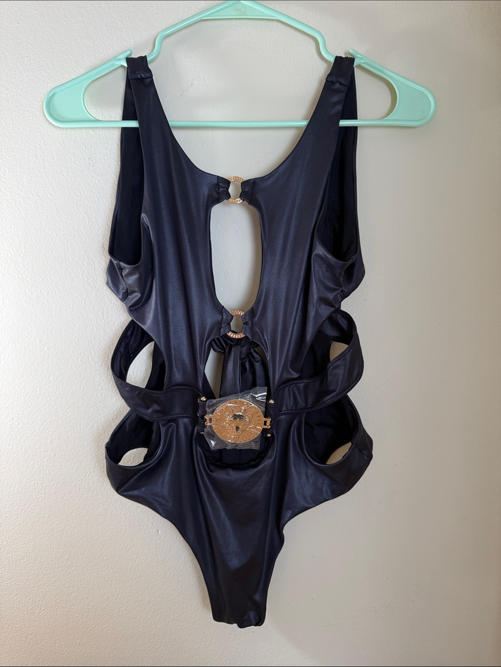 Honey Birdette Miami Black One-Piece Cutout Swimsuit sz. M